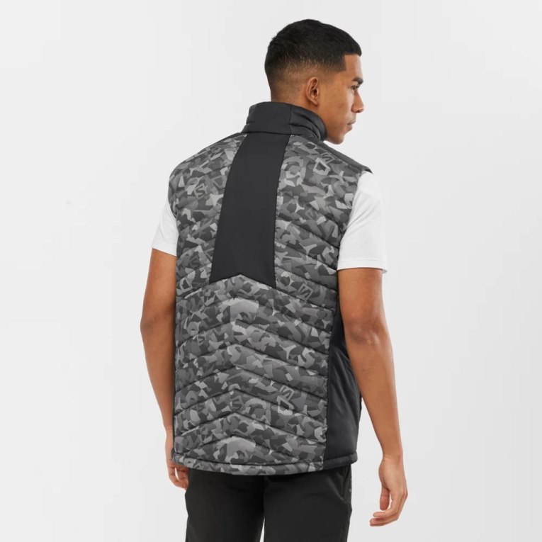 Salomon Essential Xwarm Down Men's Insulated Vests Camo | CA 74I80
